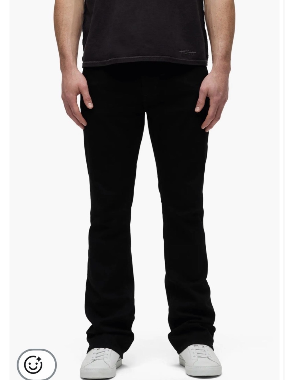Hudson Jeans Men's Black Walker Kick Flare Jeans 38